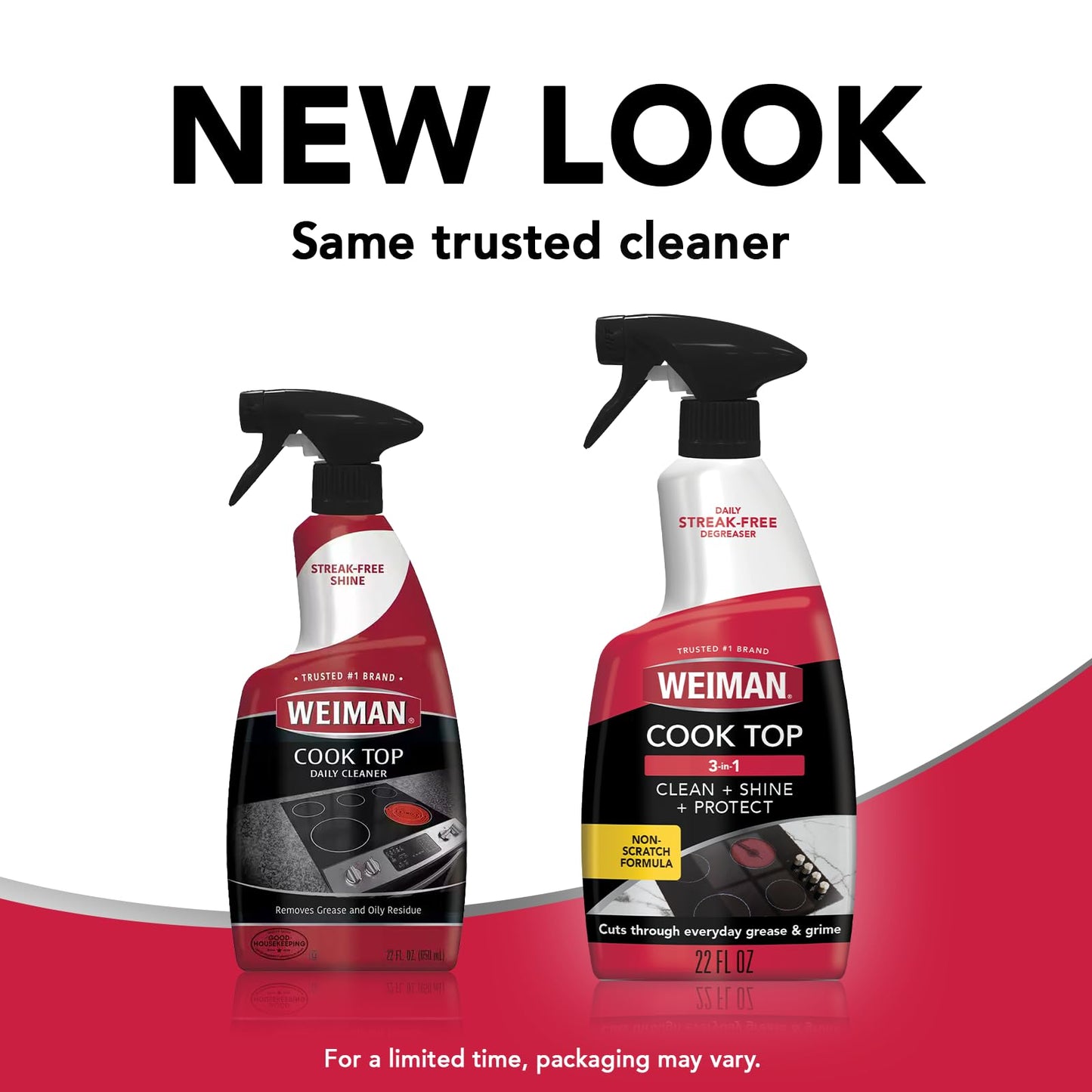 Weiman 2-Pack Cooktop Cleaning Spray & Microfiber Cloth – Cooktop & Oven Cleaner for Streak & Residue Free - Non-Abrasive Degreaser Safe for Glass & Ceramic