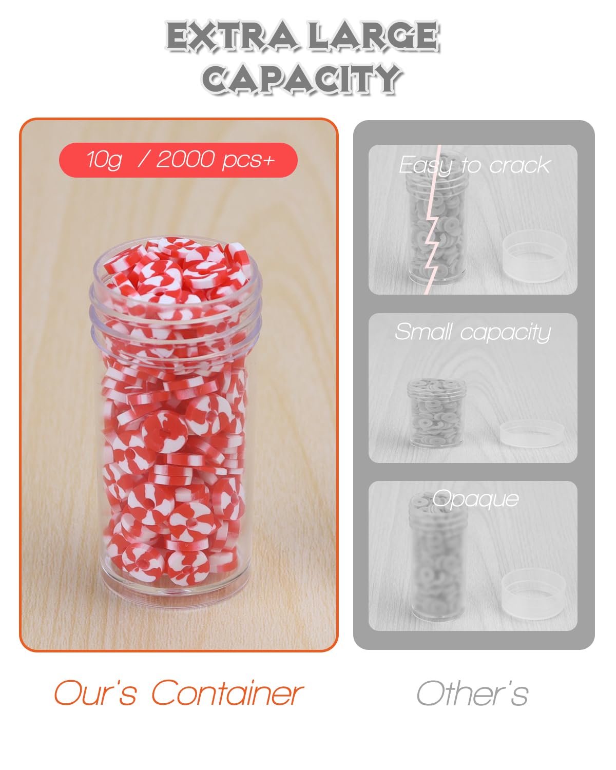 Moon Magpie Diamond Painting Storage Containers, 50PCS Bead Organizer, Mini Clear Jars With Screw Lids for Storing Accessories, Craft, Rhinestones