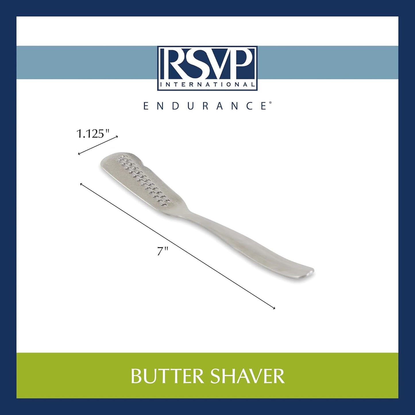 RSVP International Endurance Collection Stainless Steel Kitchen Tools, Butter Shaver