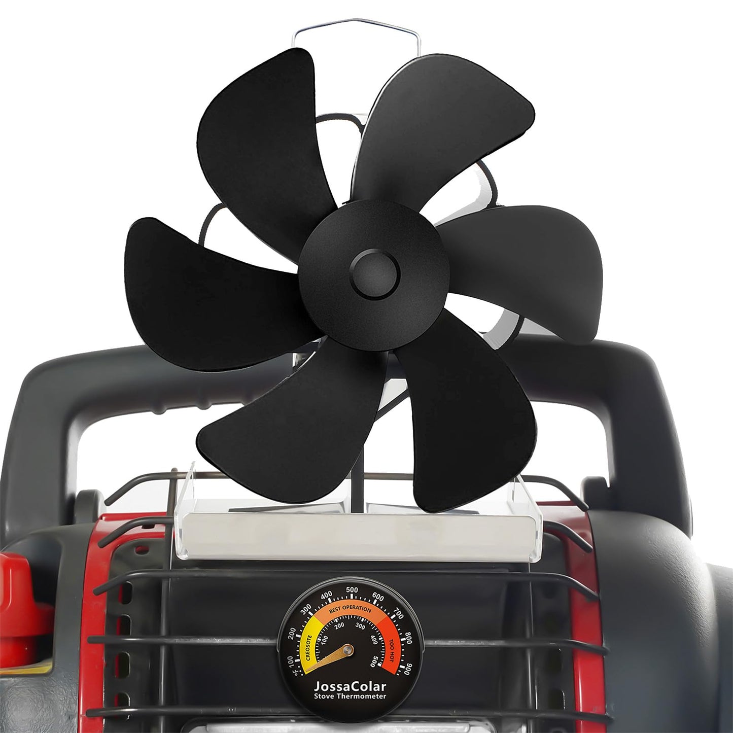JossaColar Wood Stove Fan for Big Buddy Heater, Heat Powered Fireplace Fan Thermoelectric Thermal Fan with Bracket being Fixed on Propane heater, Camping/Picnics/Indoor Use