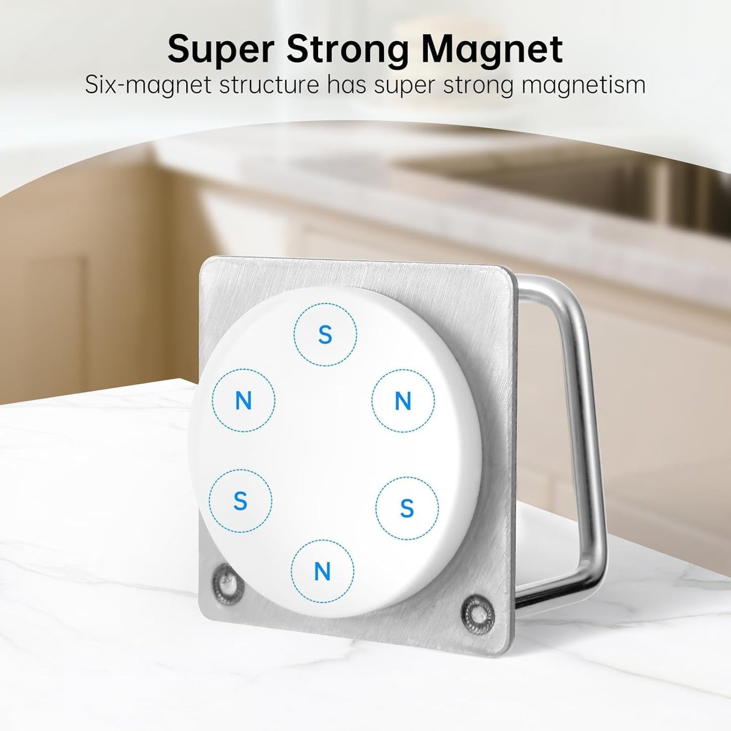 Everlling Sink,1 Magnetic Sponge Holder for Kitchen Pcs Strong Magnetic Stainless Steel Rack Stand, Kitchen