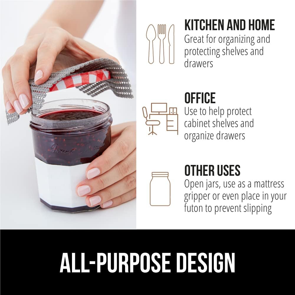 Gorilla Grip Drawer Shelf and Cabinet Liner, Thick Non-Adhesive Liners Protect Kitchen Cabinets, Cupboard, Bathroom