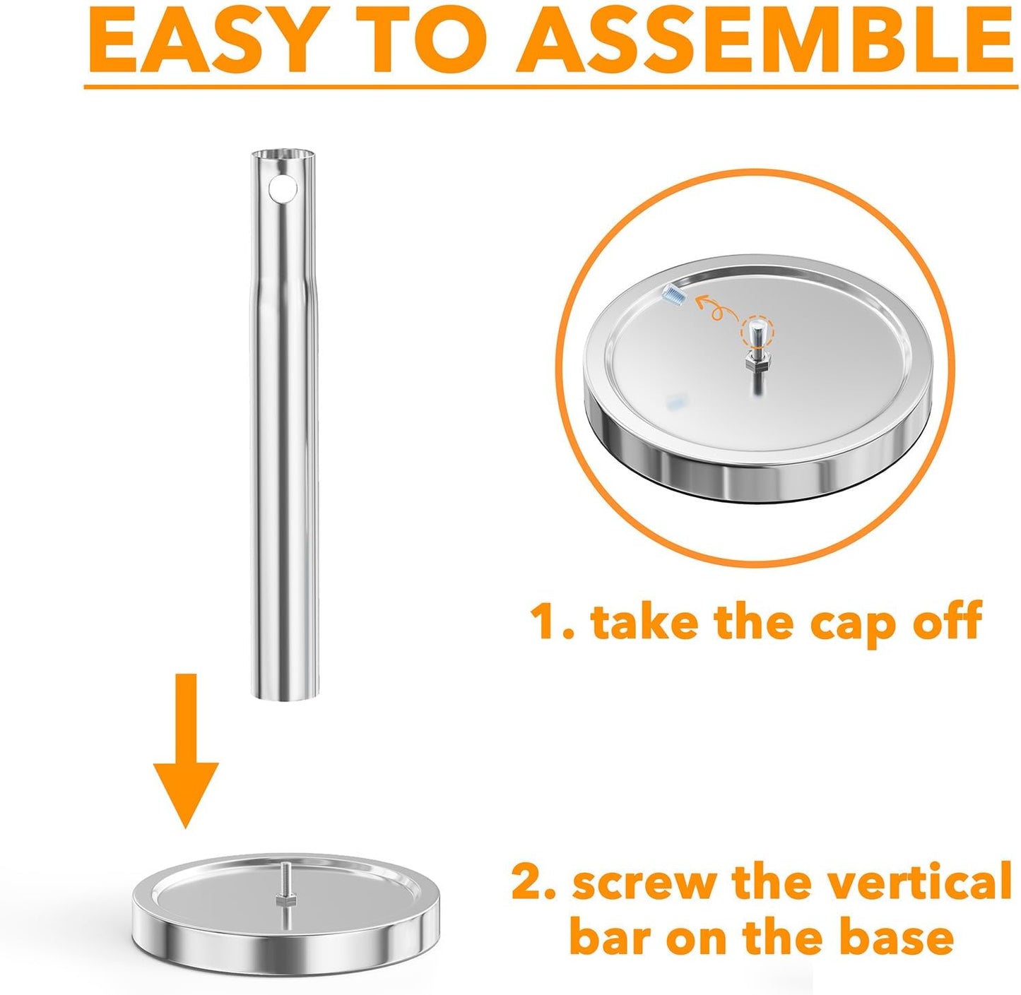 2 1 Countertop SpaceAid in Paper Towel Holder with Spray Bottle, Paper Towels Holders Stand with Sprayer Inside Center