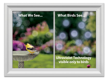 WindowAlert Performance Series Modern Dots Anti-Collision Decal - UV-Reflective Window Decal to Protect Wild Birds from Glass Collisions - Made in the USA