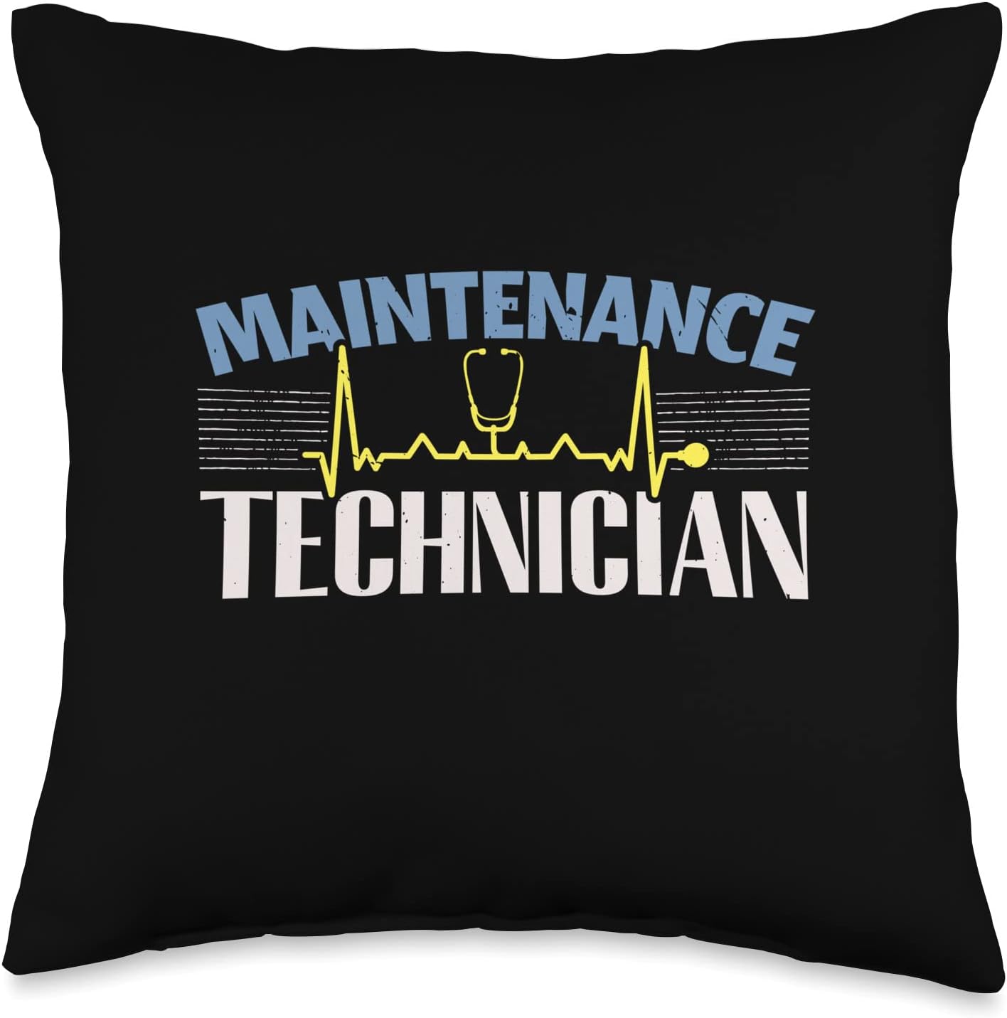 Hospital Maintenance Technician Design for HVAC Techs Throw Pillow, 16x16, Multicolor