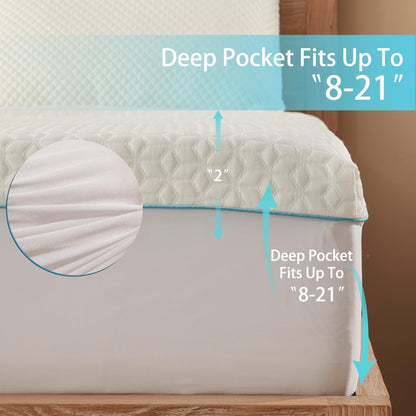 BedTreat Waterproof Mattress Protector Full Size Bed Cooling Mattress Cover, Breathable Noiseless Washable Bed Pad
