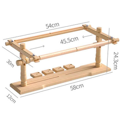 Adjustable Cross Stitch Frame - Scroll Frame with 220° Vertical Rotation, Sturdy Thick Material for Embroidery and Craft Sewing Projects