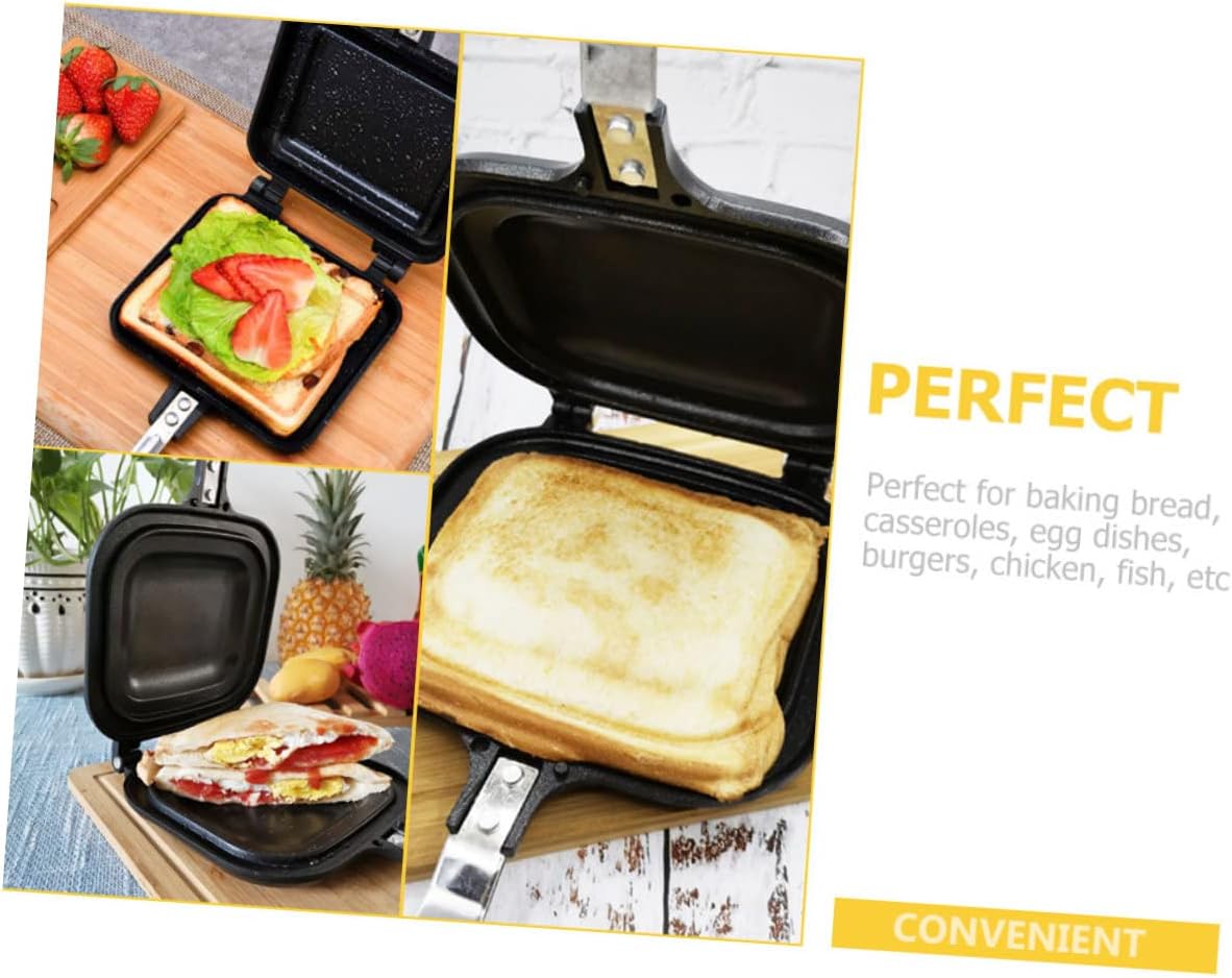 Sandwich Skillet, Non-stick Kitchen Sandwich Maker for Grilled Cheese, Double Side Frying Pan, Kitchen Essential Grill