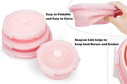 Large Collapsible 40 OZ Travel Dog Bowls, 2 Pack with Lids, Foldable Silicone Food & Water Bowl for Large Dogs, Lightweight & Leak Proof, Perfect for Outdoor Travel, Camping & Hiking