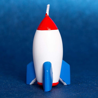Spaceman Birthday Candle - Outer Space Theme Rocket Candle for Birthday Party