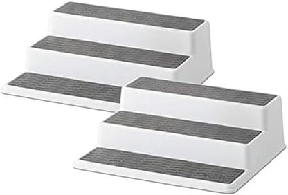2 3-Tier 2-Pack, 10-Inch Copco Grey Non-Skid Spice Rack Organizer for Pantry