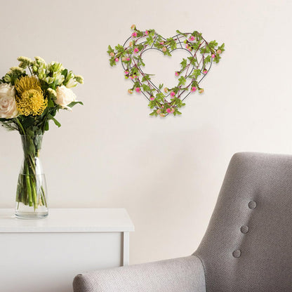 CONGARTENO 2PCS Heart Shaped Wire Wreath Frame Metal Heart Wreath Form for Valentine’S Day Wedding Floral Garland Making, Black Metal Wire DIY Craft Frame