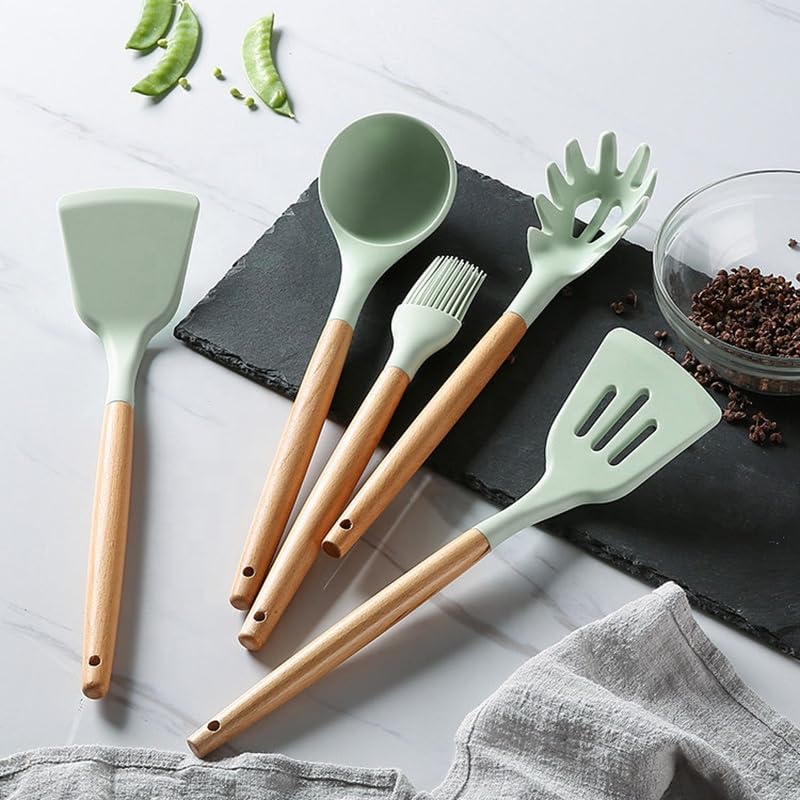 Infinite Kitchen Utensils Set, Silicone Cooking Utensils for Nonstick Cookware, Heat Resistant 392°F, Dishwasher Safe