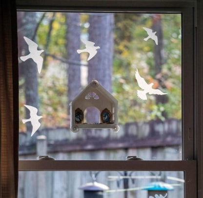 Anti-Collision Window Bird Stickers Decals, Protect Glass Door and Save Birds from Strikes (Transparent-36 Pcs)