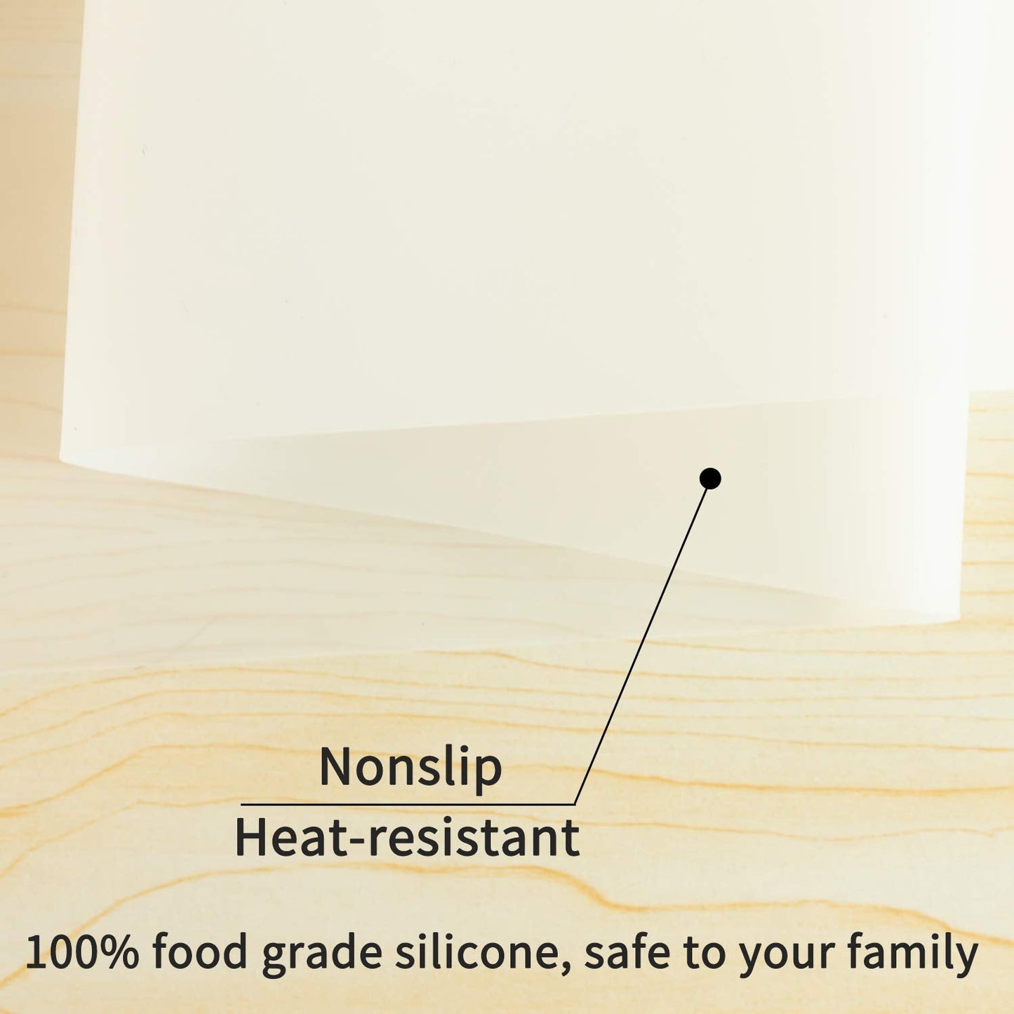 2 Pack Oversize Silicone Table Mats, Silicone Placemat Set of 2 for Baking Craft Pastry Non-Stick, Heat Resistant Waterproof Nonskid Countertop Protector Mat (Translucent, 23.6''x15.75'')