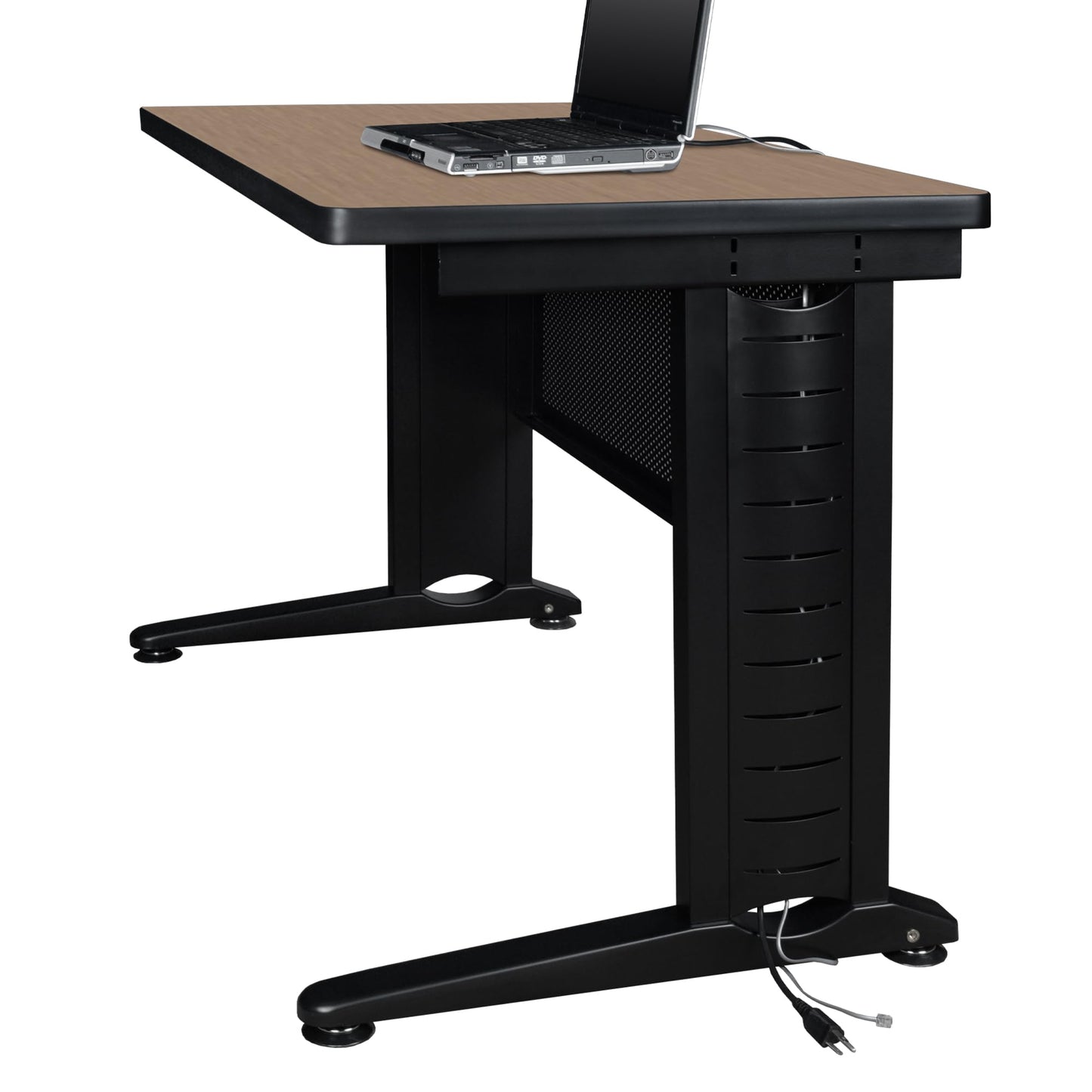 Regency Fusion 72 x 30 Teachers Desk with Single Pedestal Drawer Unit- Noble Oak