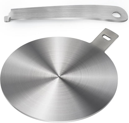 Induction Plate Adapter for Glass Cooktop Heat Diffuser for Electric Gas Glass Stove with Detachable Handle