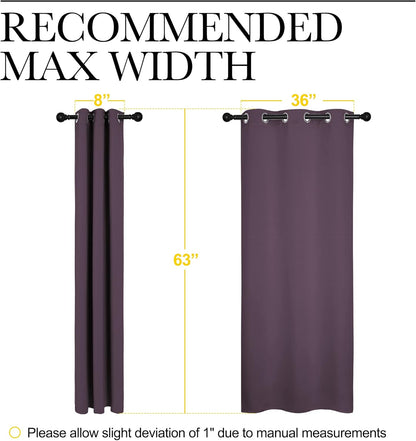 NICETOWN Blackout Curtains - Room Darkening Grommet Top Drapes for Bedroom or Dining Room | Set of 2, 42 x 63 Inch, Plum