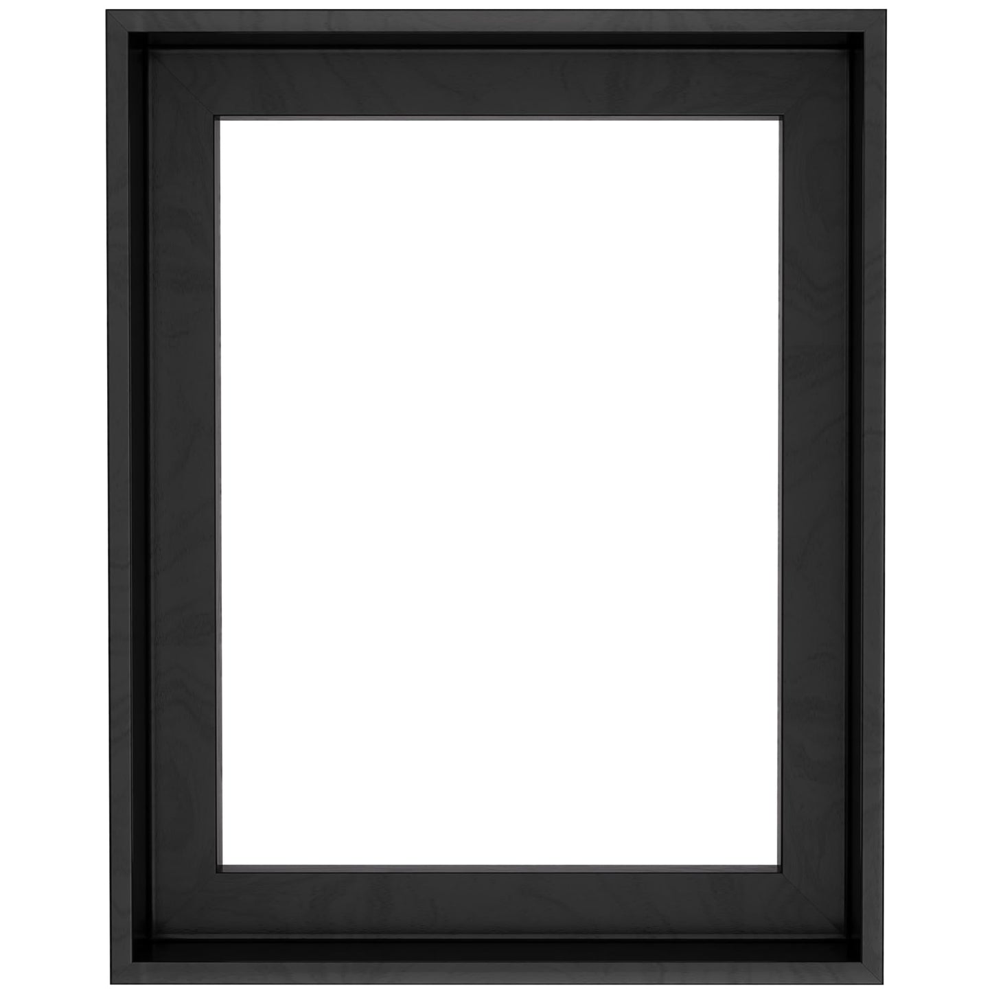 Prixas Print Floater Frame for Canvas Paintings - 1.25" Deep Gallery Floating Picture Frame with Premium PS Frame (Not Solid Wood), Made in USA Wall Art Decor (Black, 8x8)