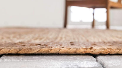Unique Loom Braided Jute Area Rug, Dhaka, 2' x 3' 1" Rectangle, Natural