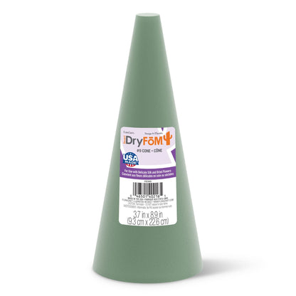 FloraCraft Floral Desert DryFōM Cone 3.8 Inch x 8.8 Inch Green