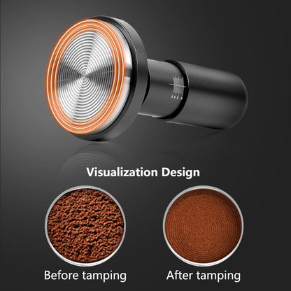 51mm Calibrated Espresso Tamper with Adjustable Pressure Feature, Anodized Aluminum Handle and Stainless Steel Base