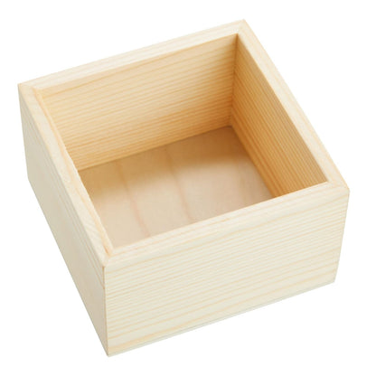 Bright Creations Centerpieces - 10 Unfinished Pine Mini Wood Crates 4 x 4 x 2.3 In & Sanding Sponge, Cream & Brown - DIY Craft Decor & Storage Display