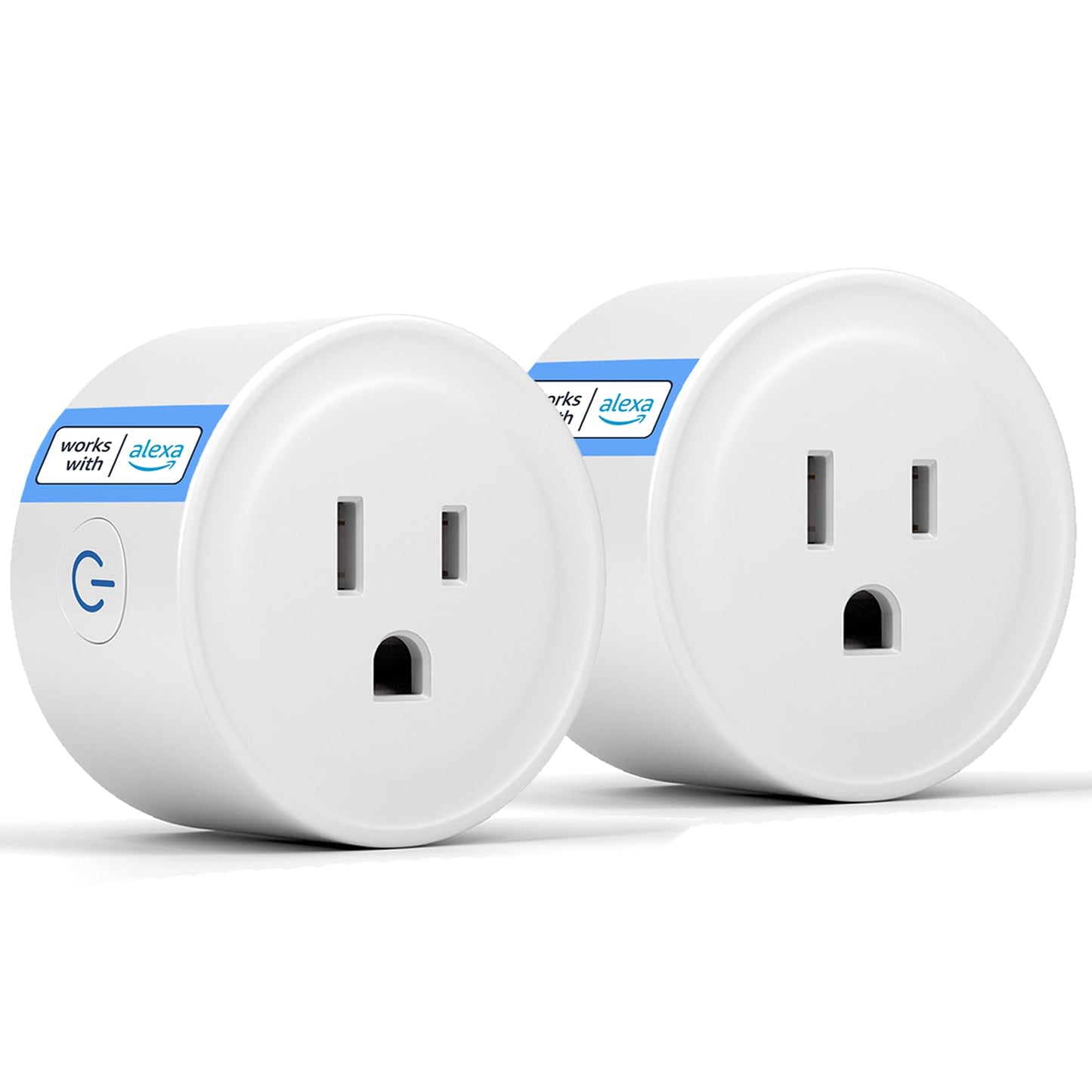 YNF Smart Plug, Simple Setup with One Voice Command, Works with Alexa Only, Remote Control with Timer Function, Bluetooth Mesh Outlet, Alexa Echo Required （2 Pack）