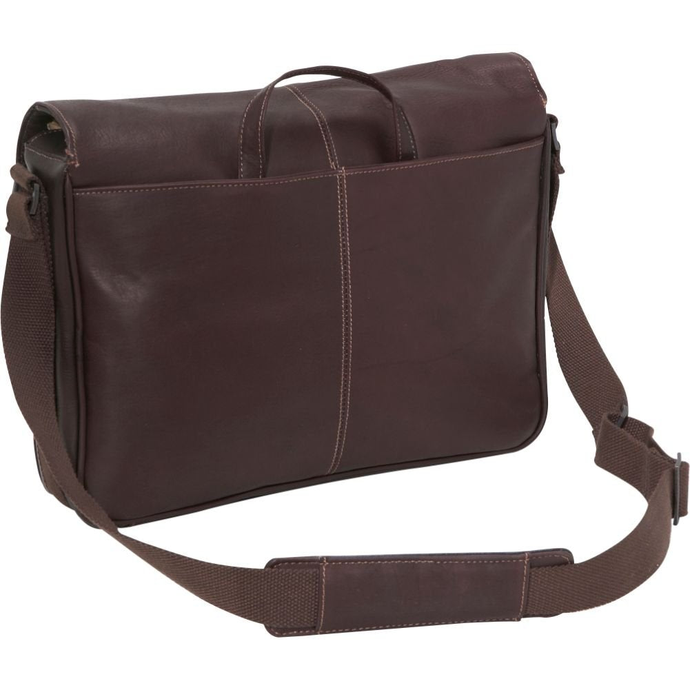 Kenneth Cole Reaction Risky Business Messenger Full-Grain Colombian Leather Crossbody Laptop Case & Tablet Day Bag