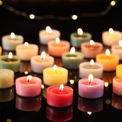 Scented Tea Lights Candles, Wisper of Rose, 16 Pack – Red Scented Tealight Candles– 100% Palm Wax – 6 Hour Burn Time Aromatherapy Tea Light Votive Candle for Dinner, Bedroom, Spa