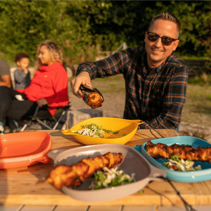 UCO 6-Piece Camping, Backpacking, Outdoor Kitchen Gear Mess Kit with Bowl, Plate, Camp Cup, and Switch Spork Utensil Set