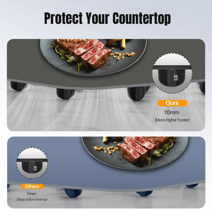 5 6 Setting Electric Warming Tray, Rollable Food Warming Mat with Temperature Timer Warming Tray Food Warmer Versatile