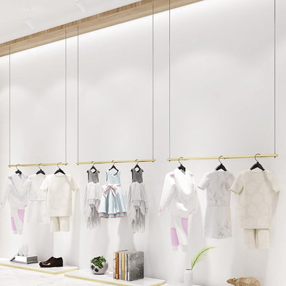 KYTGFH Clothes Rack, Height Adjustable Display Rack, Clothing Store, Ceiling Clothes Rack, Wedding Dress, Hanging Shelf, Wall Hanger, Commercial Room Organizer, Shelf,B,100cm