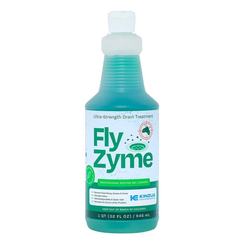 Fly-Zyme, Highly Concentrated Enzyme Drain Cleaner for Pipes, Drain Gel for Fruit Flies, Organic Waste Degrader & Odor Neutralizer, 32 fl oz