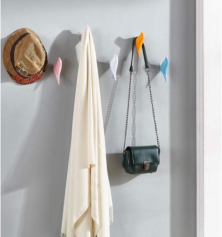 DesignSter Premium Resin Bird Coat Hooks - Set of 5 Decorative Wall Mounted Hangers for Home, Living Room, Bedroom, Shop