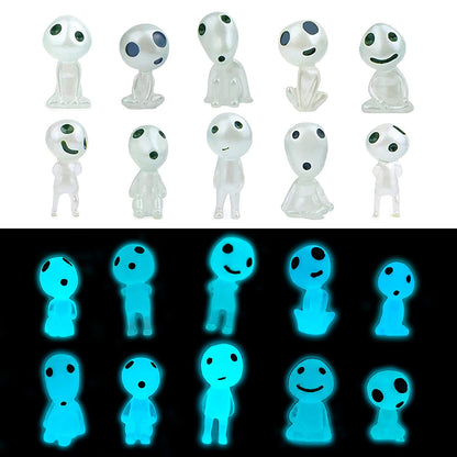 POPKER 20Pcs Glow in Dark Statues Fairy Garden Accessories Outdoor Luminous Ghost Gnome Elves Miniature Decorations for Decor Plant Tree Patio Lawn Terrace Balcony Yard Micro Landscape Kit