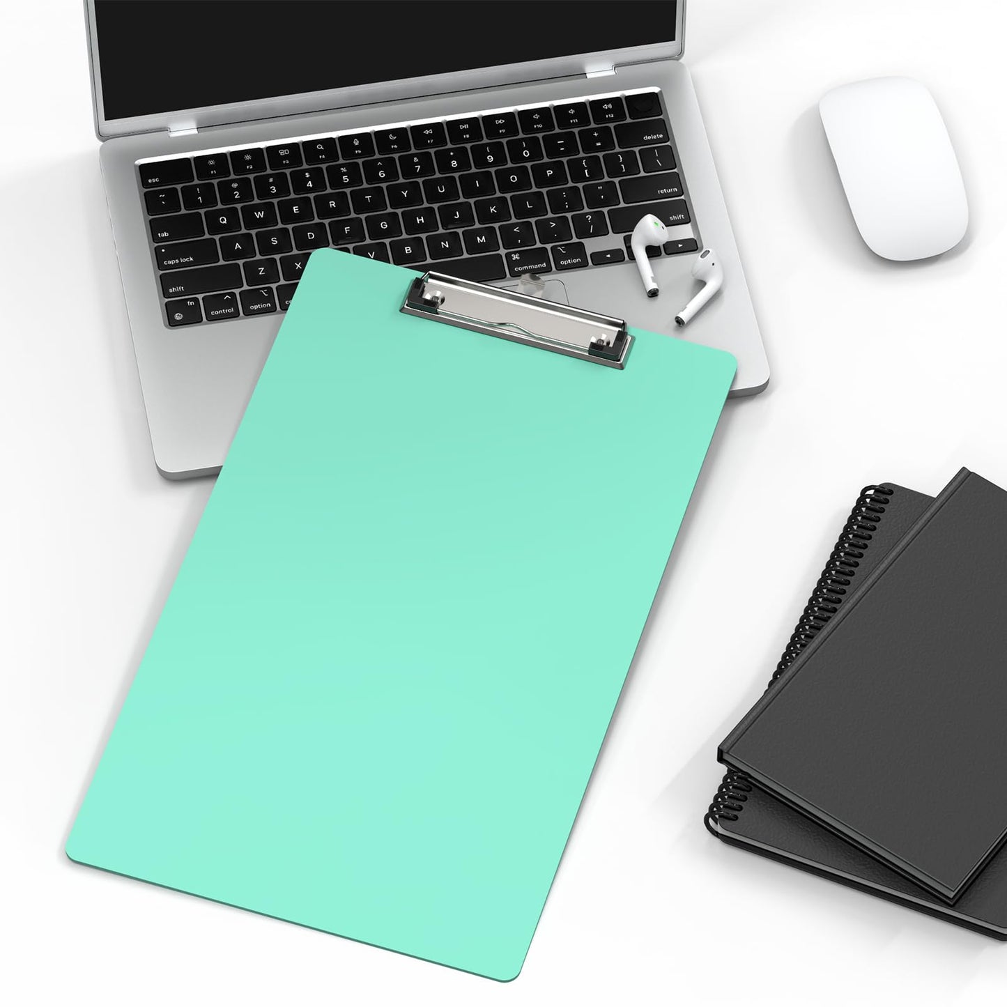 Macroclo Legal Size Clipboard, Teal Plastic 8.5 x 14 Clip Board for Lawers, Heavy Duty Butterfly Clip, 9 x 15 in, Office & School Supply(Pack of 10)