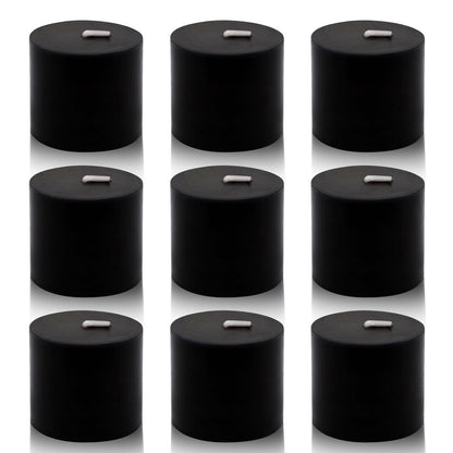 9 Packs Black Votive Candles, Unscented Small 1.5 Inch by 1.25 Inch Wax Candles for Halloween, Wedding, Party, Home Table Decor - 8 Hours Burn Time