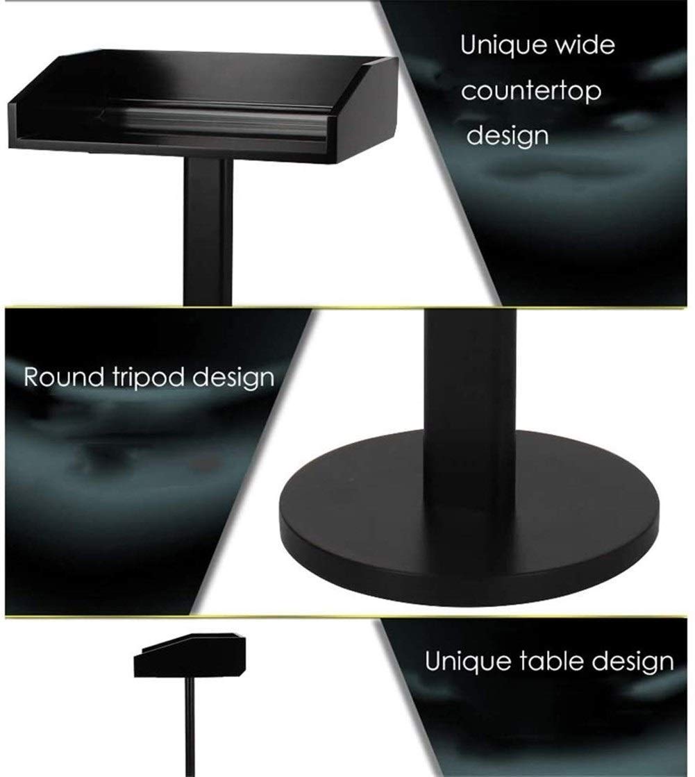 CAMBOS Lectern Podium Stand, Lectern Podium Stand,Hotel Restaurant Entrance Podium Welcome Table Speaking Stage Master of Ceremonies Ideal for Sermons and Presentations Black