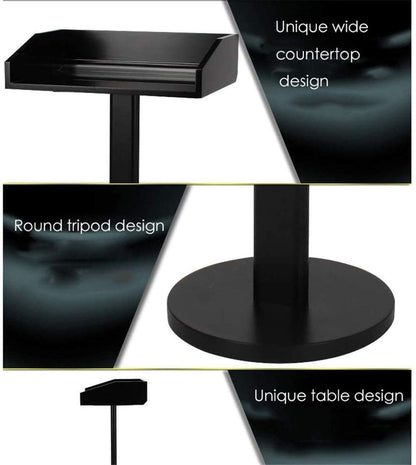 LaseVe Lectern Podium Stand, Full Floor Lectern Hotel Restaurant Entrance Podium Welcome Table Speaking Stage Master of Ceremonies Office Supplies