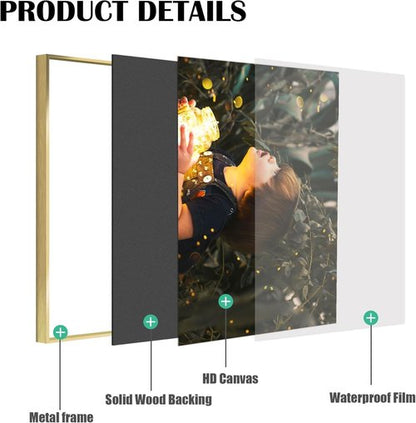 Canvas Prints - Custom Photo Wall Art by [Brand Name] | Framed 24x16 Canvas in Gold Metal Frame
