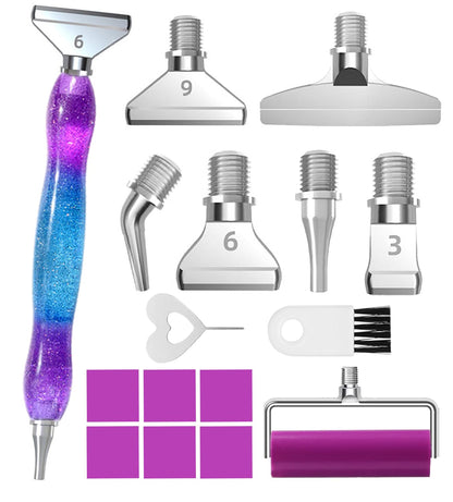Hailivike 17PCS Threaded Diamond Art Tools, 40% Thicker Diamond Painting Pen Anti-Loosen