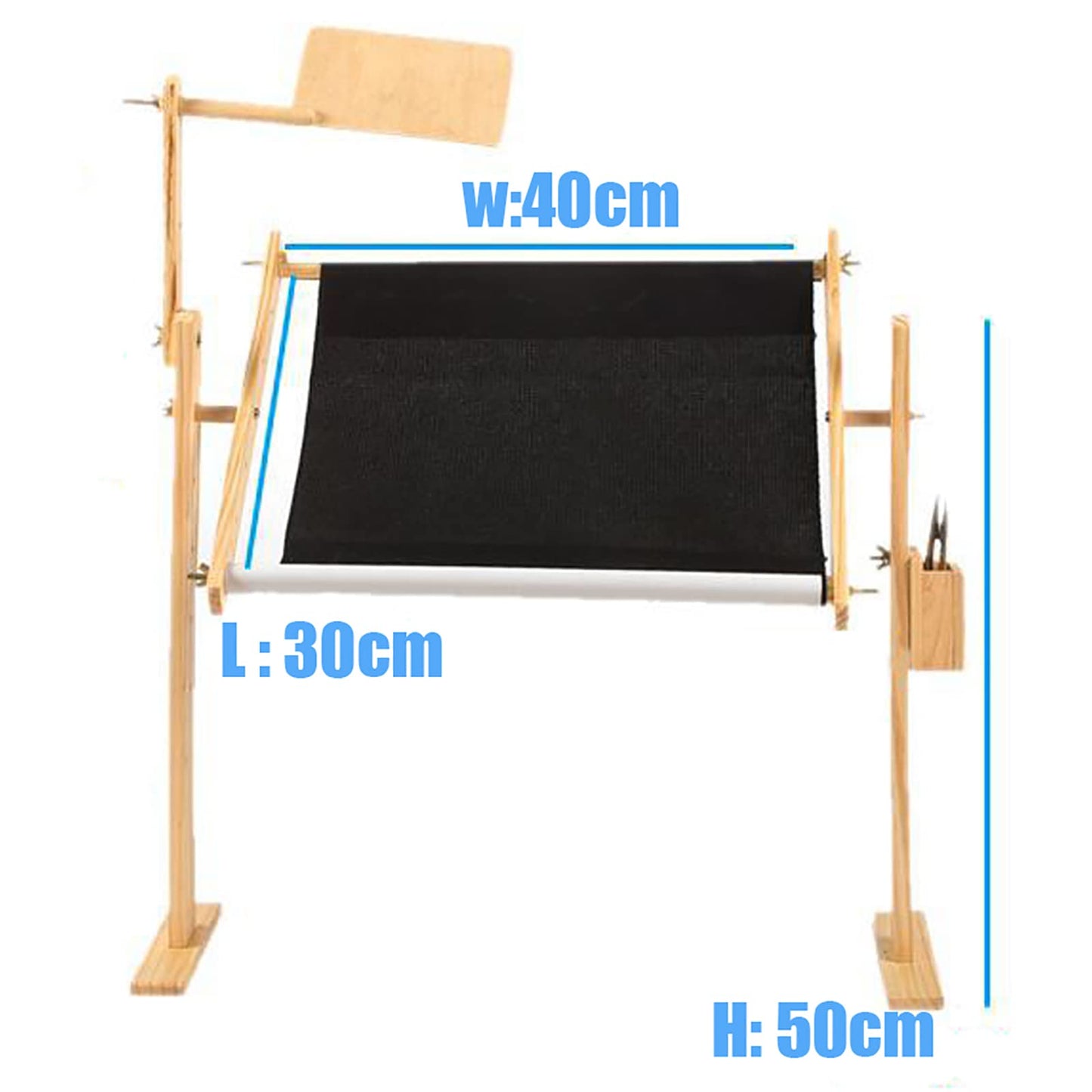ELUKHT Cross Stitch Stand, Frame Embroidery Floor Stand, Wooden Cross Stitch Floor Stand, Tapestry Frames, Embroidery Needlework Lap Frame Craft Tool for DIY Craft Thread Sewing