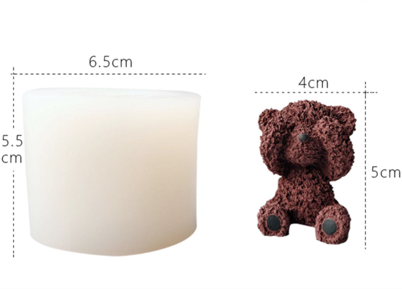 Grainrain Silicon Soap Mold Handcraft DIY 3D Candle Resin Mould for Handmade Soap Bear (11423)