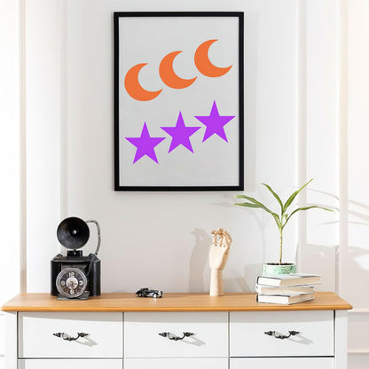 16 Pcs Reusable Painting Stencils for Adults, 4 Sizes Heart Moon Star Circle Templates for DIY Crafts, Drawing on Canvas, Wood, Fabric, Wall Decor (Not a Toy)