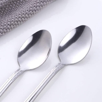 Iced Tea Spoon Set for 12, 7.9-Inch Stainless Steel Coffee Spoon Set, Ice Cream Dessert Spoon