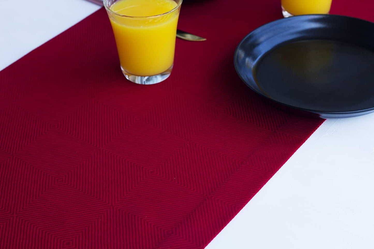 Akutana 132 inch, Red Table Runner Coffee Table Runner, Burgundy Waterproof Long Dresser Scarf, Outdoor Dining Table