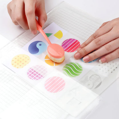 A4 Clear Photopolymer Sticky Mat for Stencil Stamp, Reusable Anti-Slip Grip Mat, Multi-Use Non-Slip Clear Photopolymer Craft Low Tacky Mat for Card Making Hold Your Cardstock in Place When Stamping