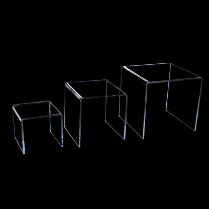 Super Z Outlet Clear Acrylic Riser Set - 3 Pieces (3-Inch, 4-Inch, 5-Inch)
