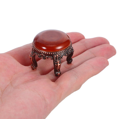 Abaodam Dollhouse Stool, 1:12 Scale Miniature Wooden Furniture Chair Model, Vanity Bench Seat for Dollhouse Living Room, Micro Landscape and DIY Mini House Decoration